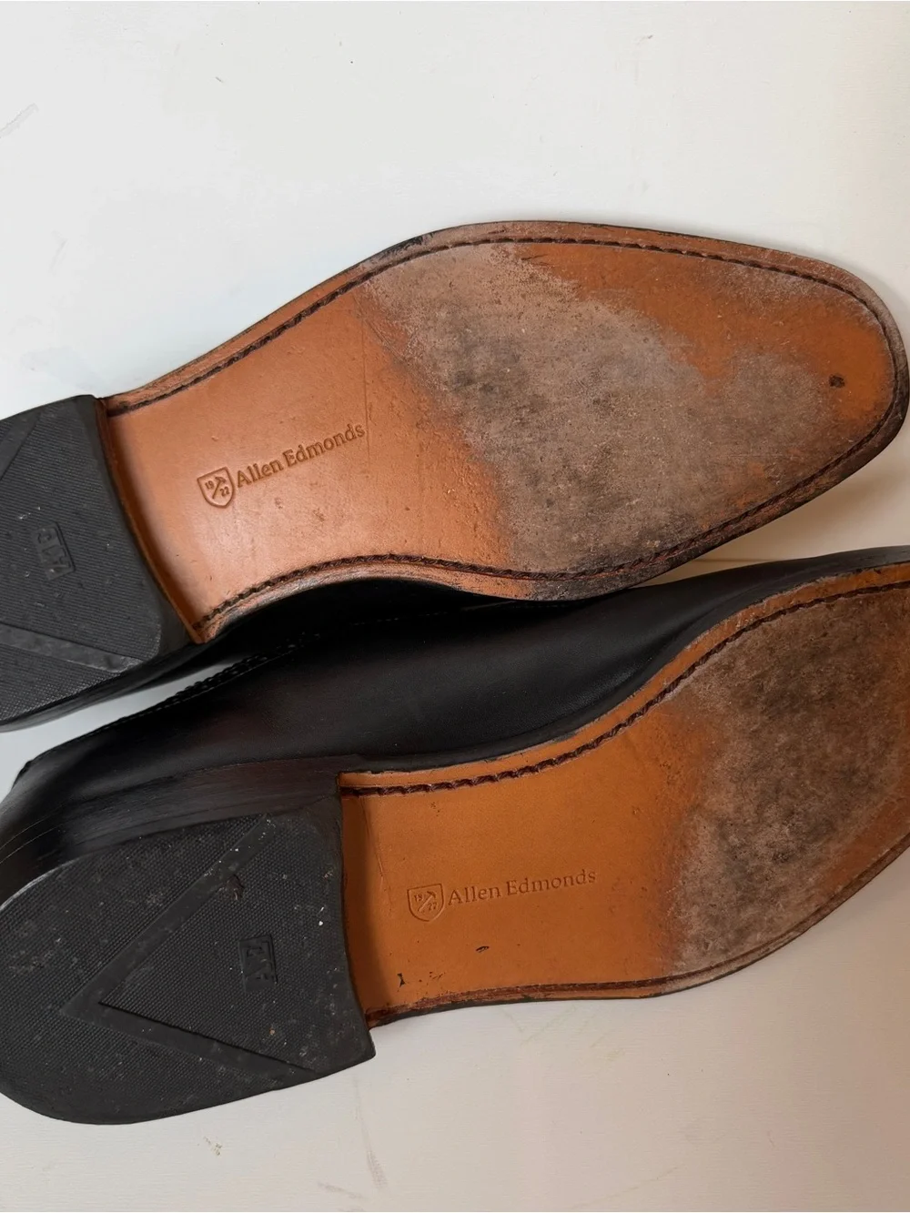 Allen Edmonds Black Leather Wingtip Oxford Shoes